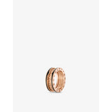 B.zero1 Rock 18ct rose-gold and ceramic ring - 53mm