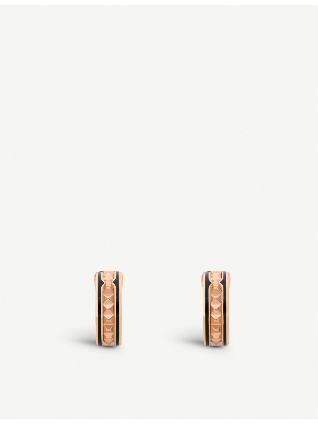 Bvlgari B.zero1 hoop earrings 18ct rose gold ceramic, UK version