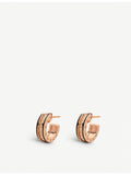 Bvlgari B.zero1 hoop earrings 18ct rose gold ceramic, UK version