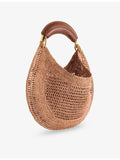 Chloé summer banana raffia hobo bag with gold hardware (British brand)