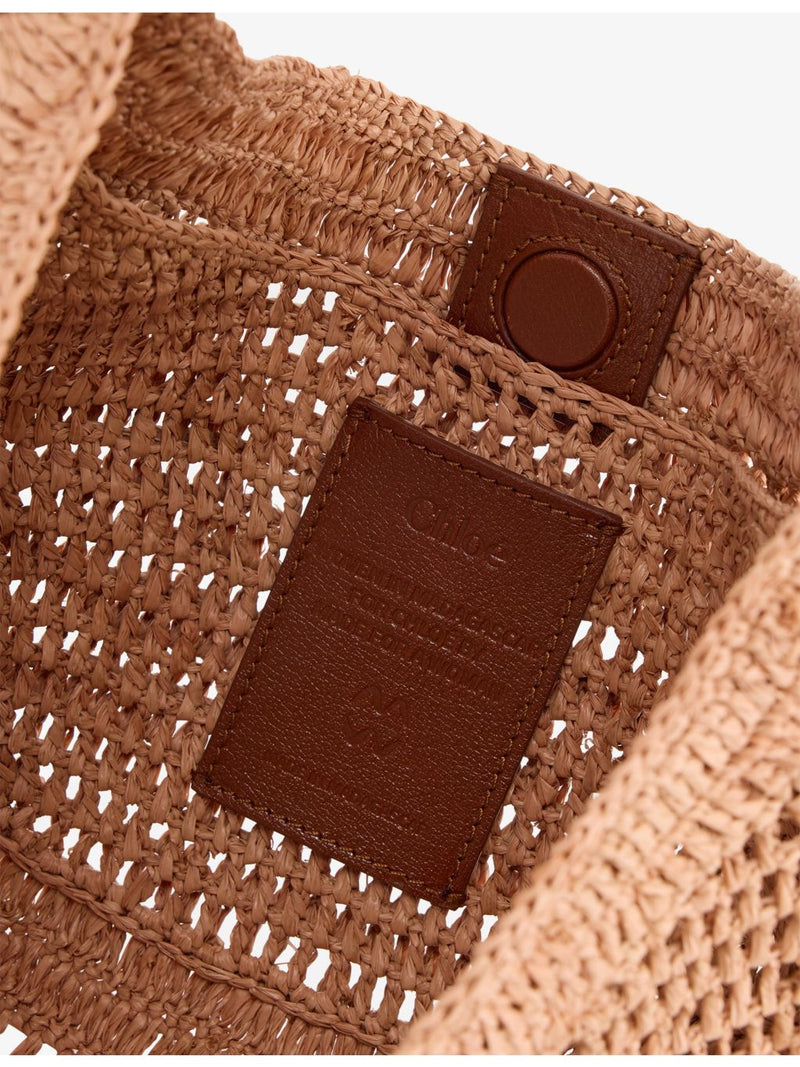Chloé summer banana raffia hobo bag with gold hardware (British brand)
