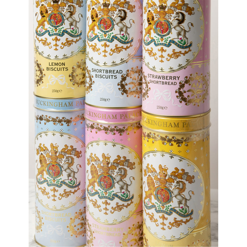 Buckingham Palace strawberry biscuit tin 250g (British brand)