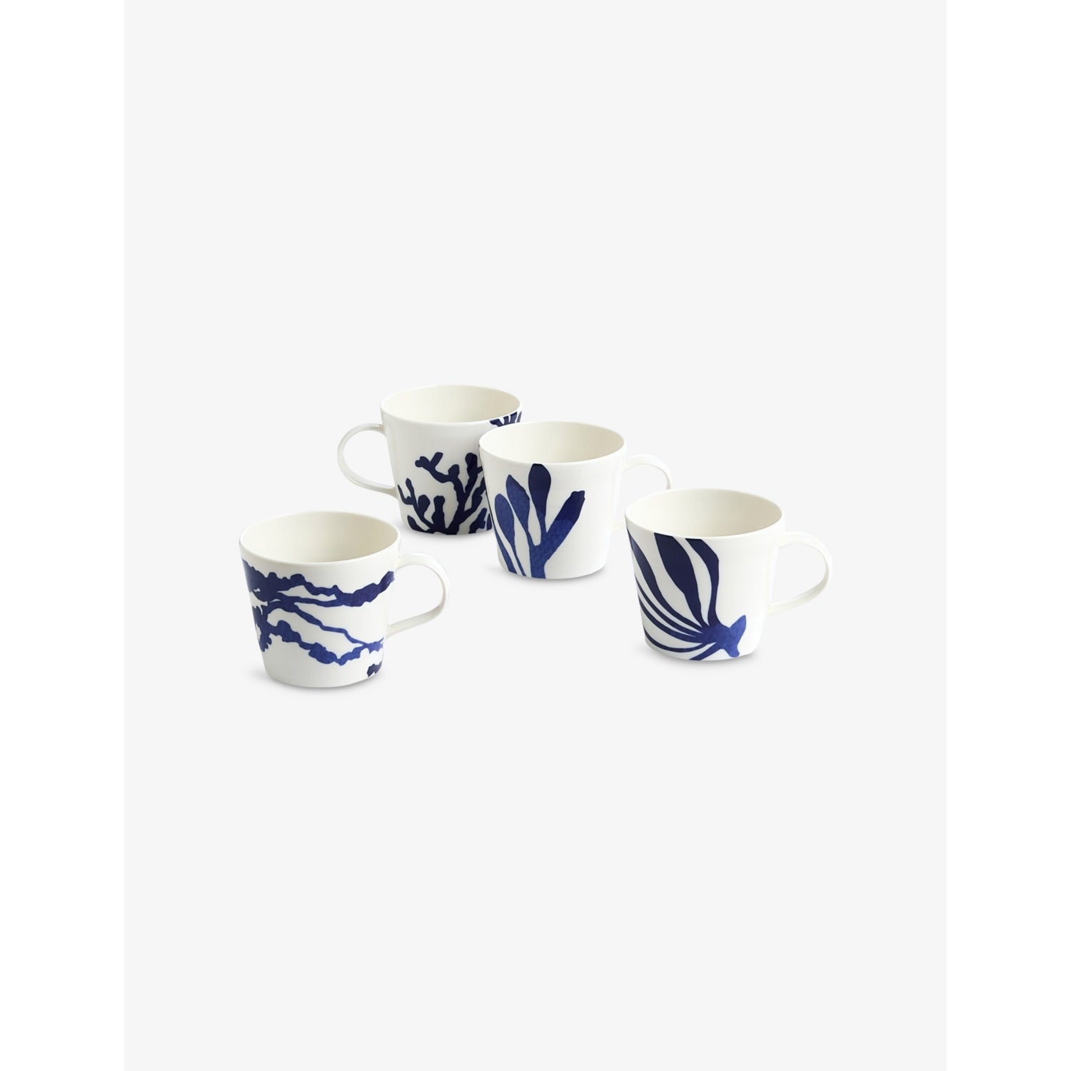 Royal Doulton porcelain mugs Pacific Blue set of four (British brand)