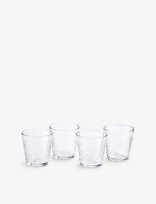Royal Doulton 1815 Pacific clear tumbler glasses set of four (British brand)