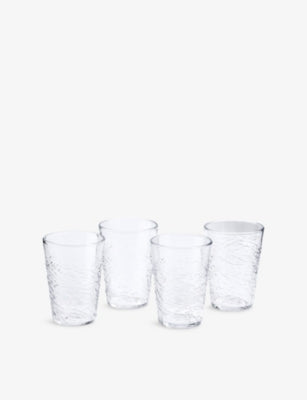 Royal Doulton Pacific clear hiball glasses 4-pack, imported from the UK