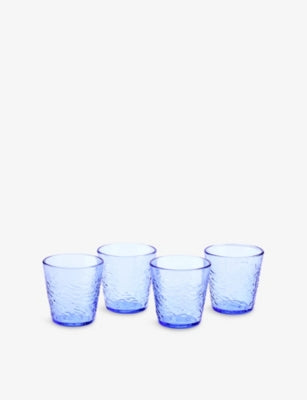 Royal Doulton Pacific Blue tumbler glasses set of four, UK version