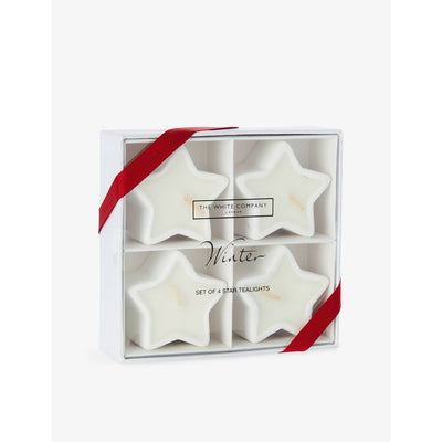 selfridges The White Company Winter Star Scented Tealights Set of Four- Buy online at McGrocer