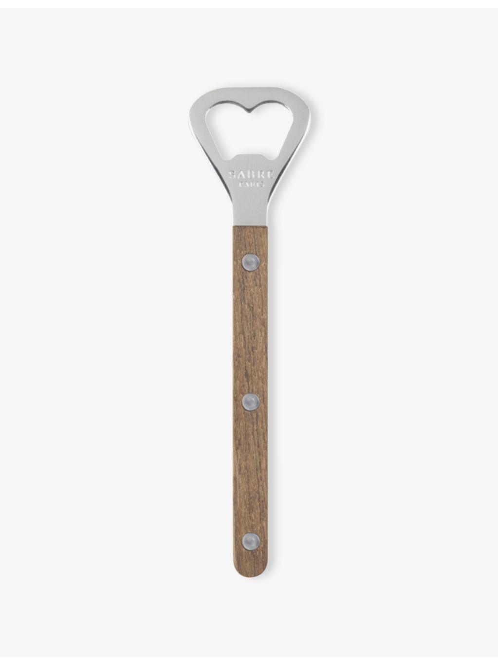 Sabre engraved teak-handled bottle opener 16cm, imported from the UK