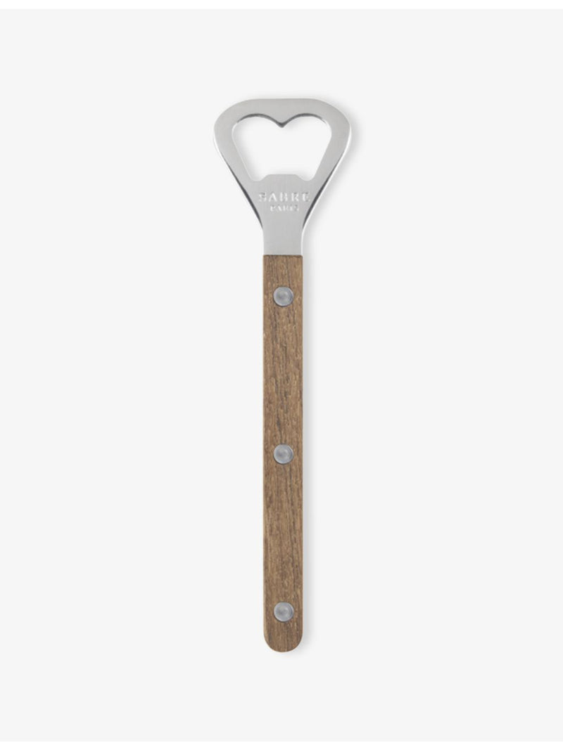 Sabre engraved teak-handled bottle opener 16cm, imported from the UK