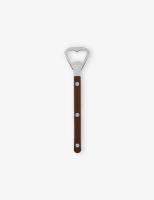 Sabre Engraved Stainless Steel Teak Wood Bottle Opener