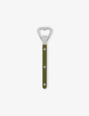 Sabre Engraved Stainless Steel Teak Wood Bottle Opener