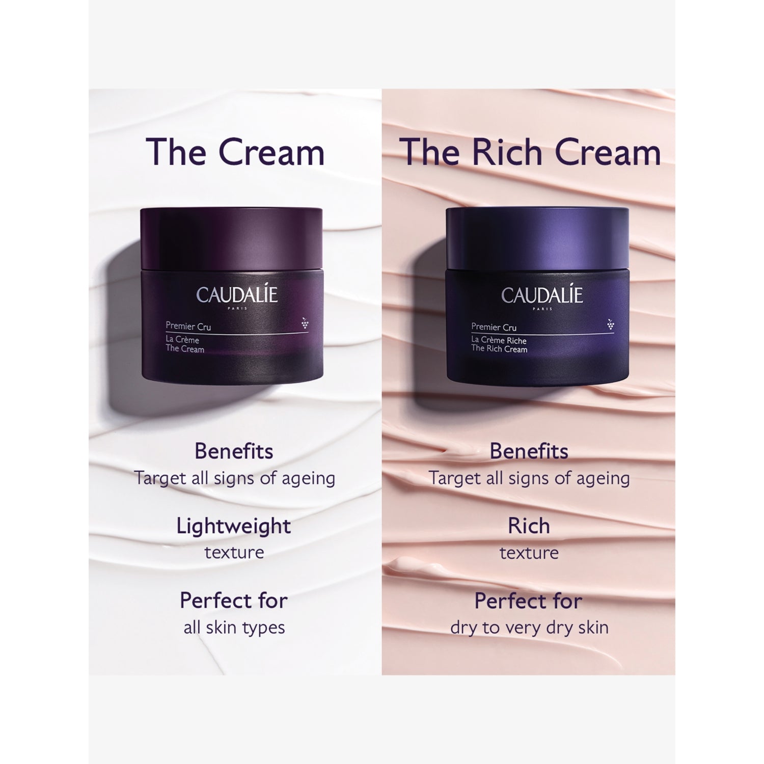 Caudalie Premier Cru Rich Cream 50ml, imported from the UK