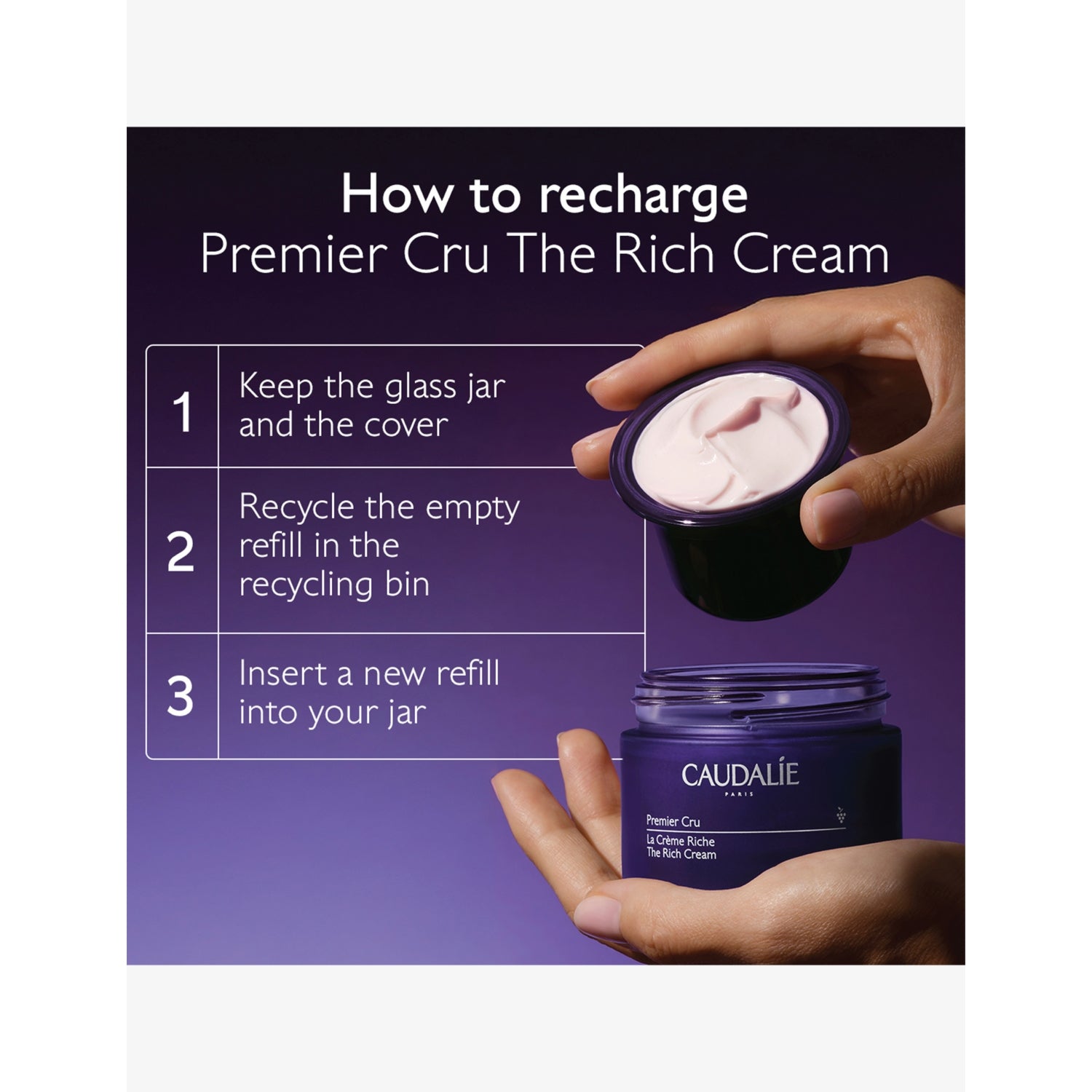Caudalie Premier Cru Rich Cream 50ml, imported from the UK