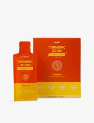 YourZooki turmeric supplement tangerine flavour 30 sachets, UK version
