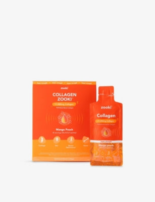 YourZooki liquid collagen sachets mango peach flavour 30 pack, UK version