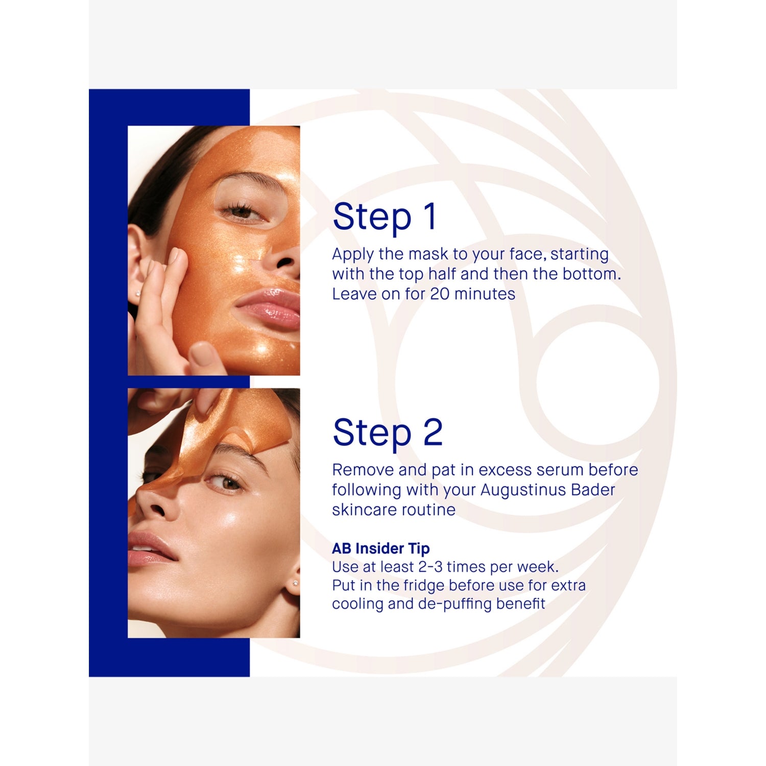 Augustinus Bader hydrogel face mask 30g, imported from the UK