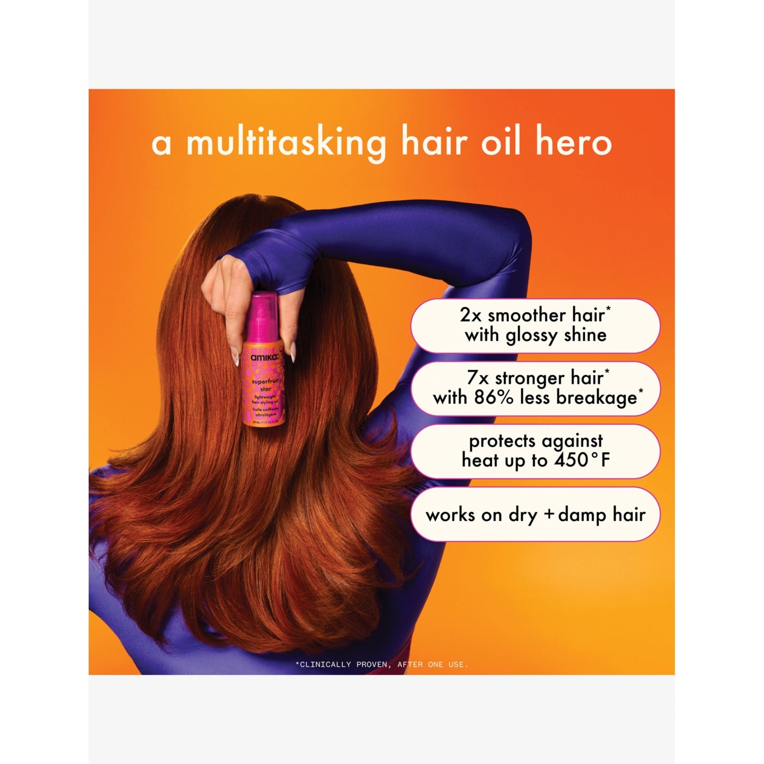 amika Superfruit Star lightweight hair oil 50ml - British product