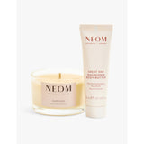 NEOM Mood Boost Duo, 75g candle, 30ml butter, imported from the UK