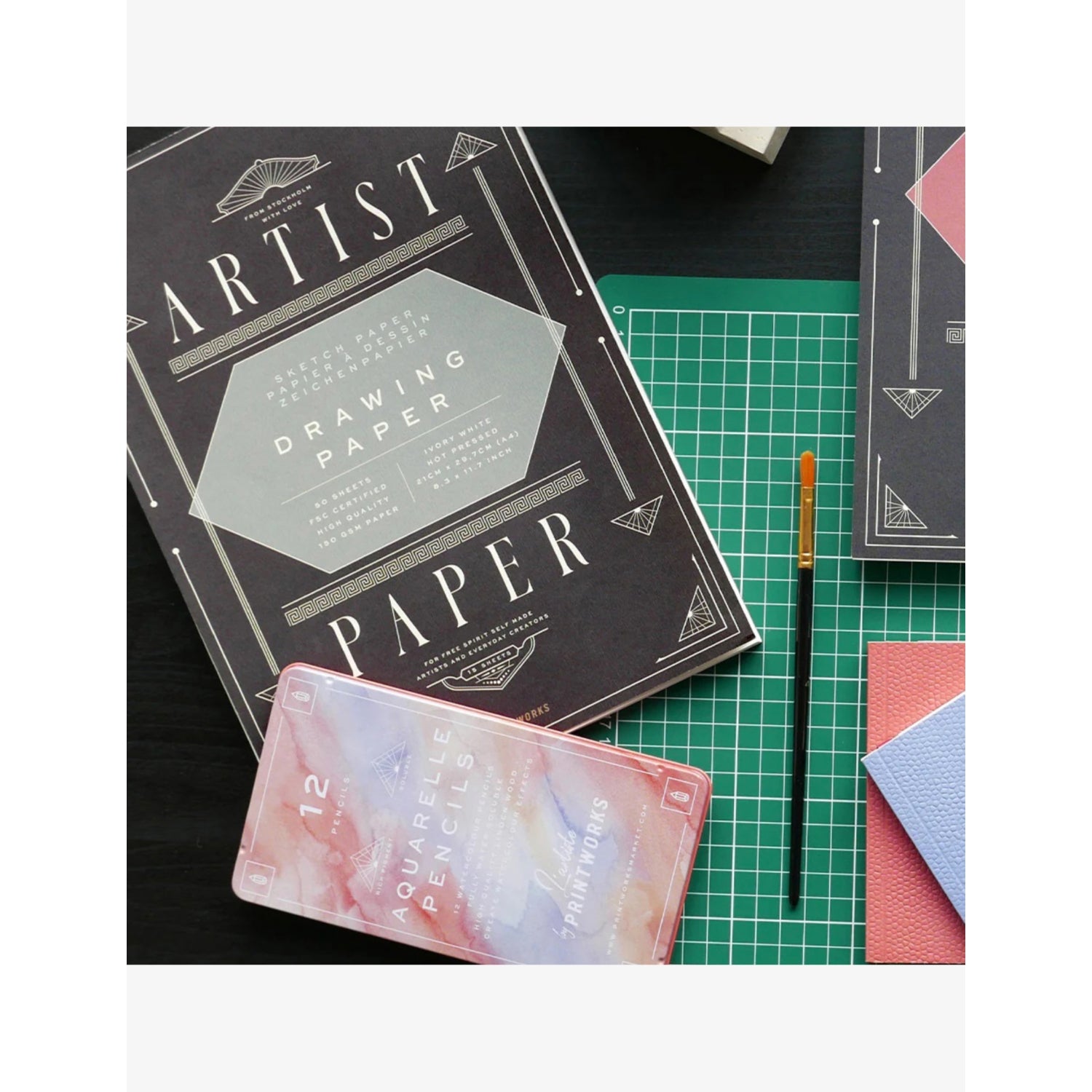 Print Works drawing paper pad 150gsm A4, imported from the UK
