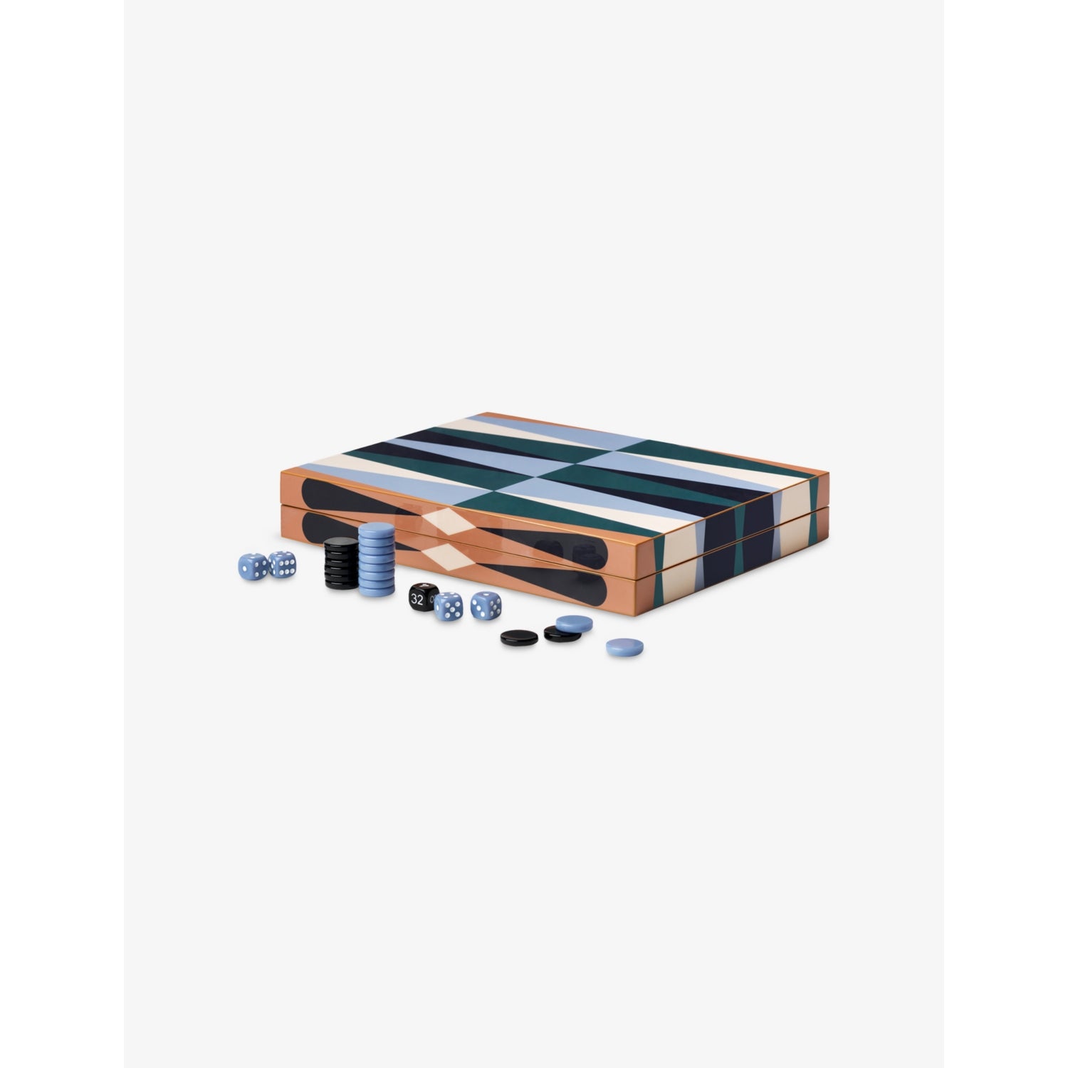 Printworks lacquered backgammon set 25cm x 31cm (British brand)
