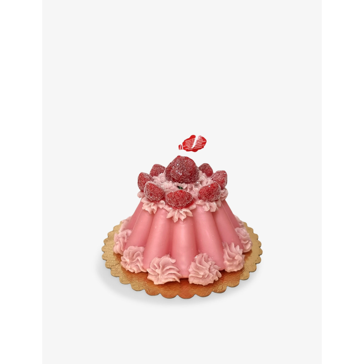 Cereria Introna pink pudding candle 1.28kg, UK version