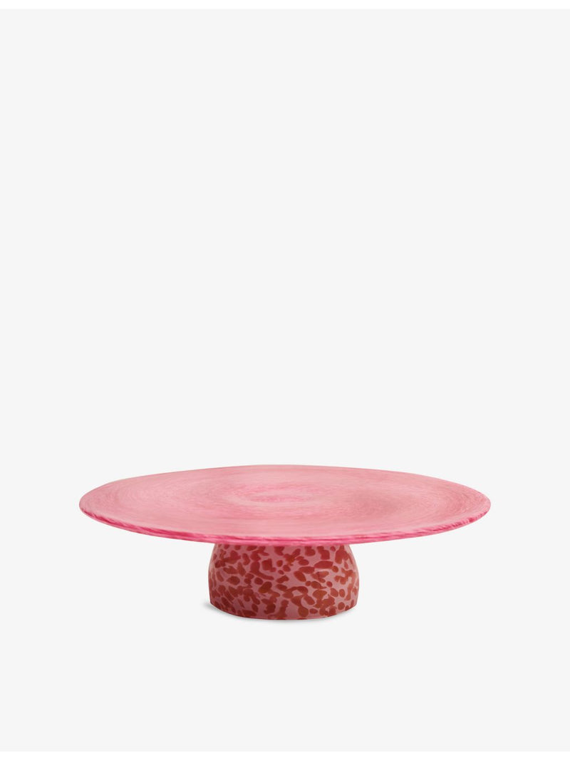 Laetitia Rouget glass cakestand and bowl marble finish 31cm - British product