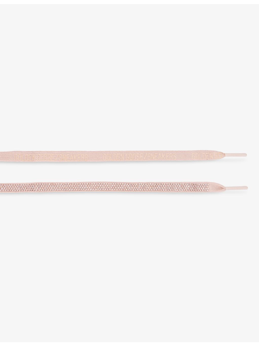 Golden Goose crystal-embellished woven shoe laces with metal aglet (British brand)