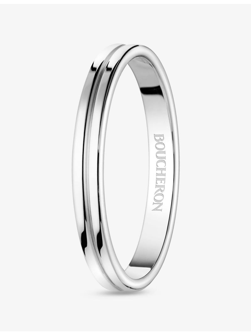 Boucheron Godron small platinum wedding band, imported from the UK