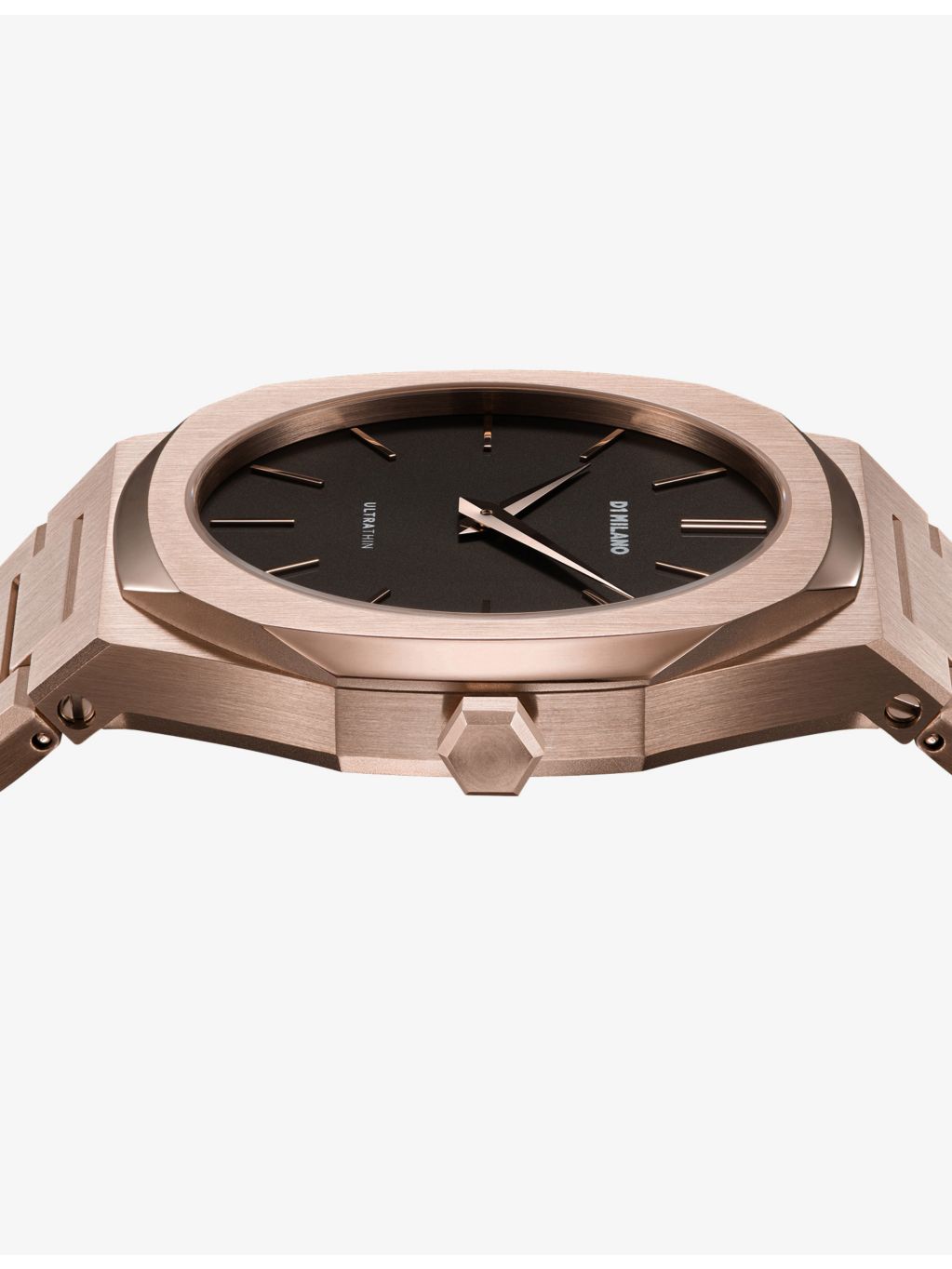 D1 Milano rose gold PVD quartz watch, imported from the UK