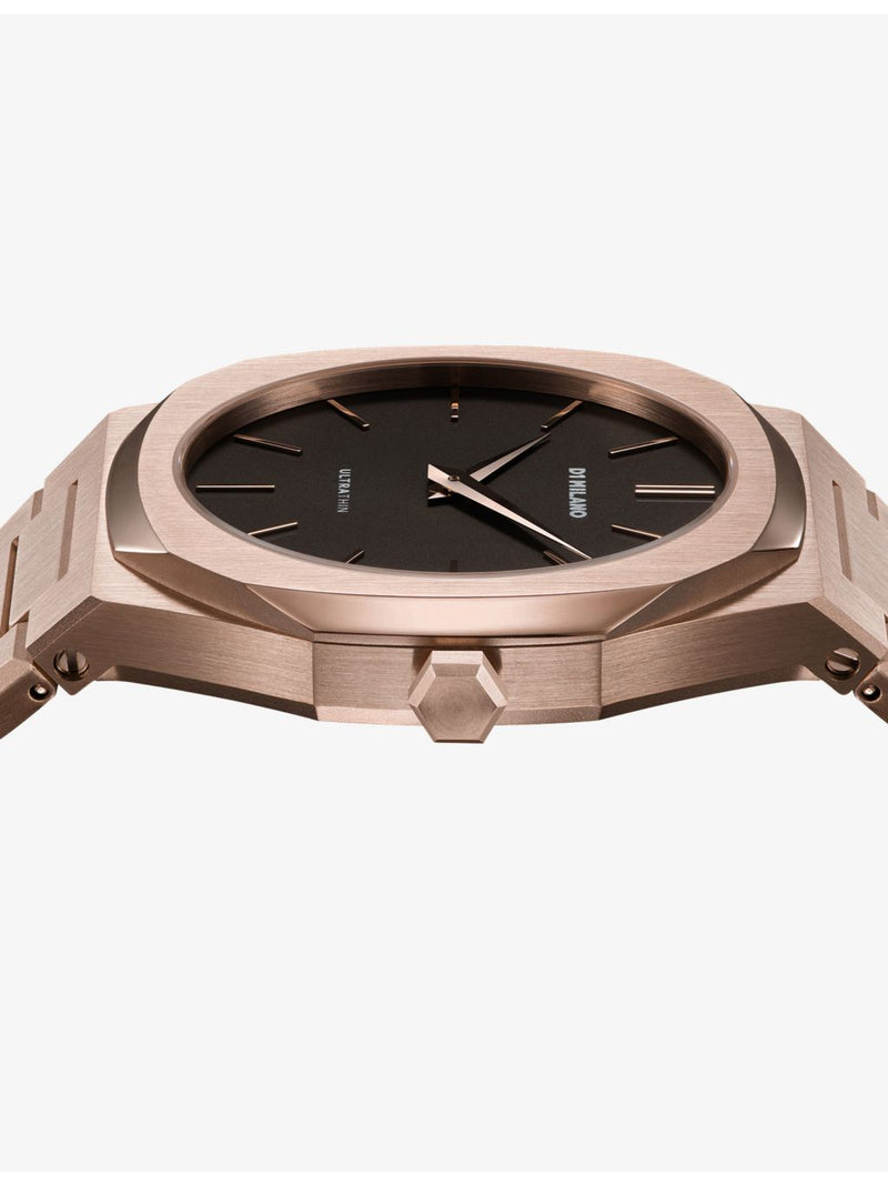 D1 Milano rose gold PVD quartz watch, imported from the UK