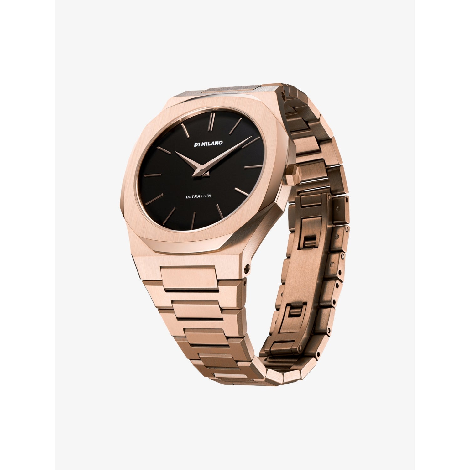 D1 Milano rose gold PVD quartz watch, imported from the UK