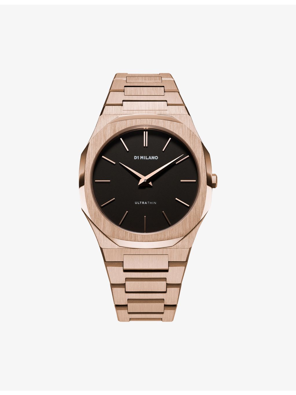 D1 Milano rose gold PVD quartz watch, imported from the UK