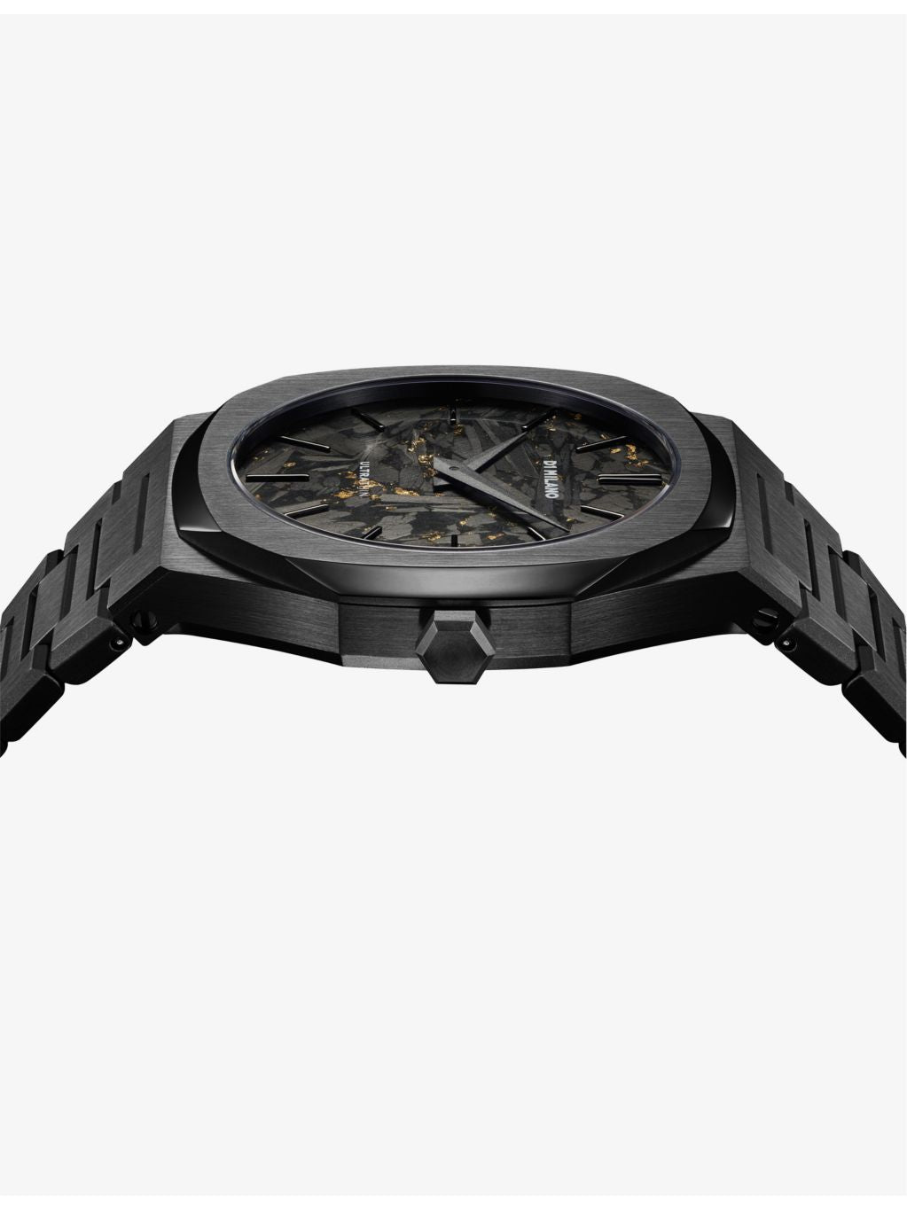 D1 Milano Black DLC ultra thin bracelet watch 40mm - British product