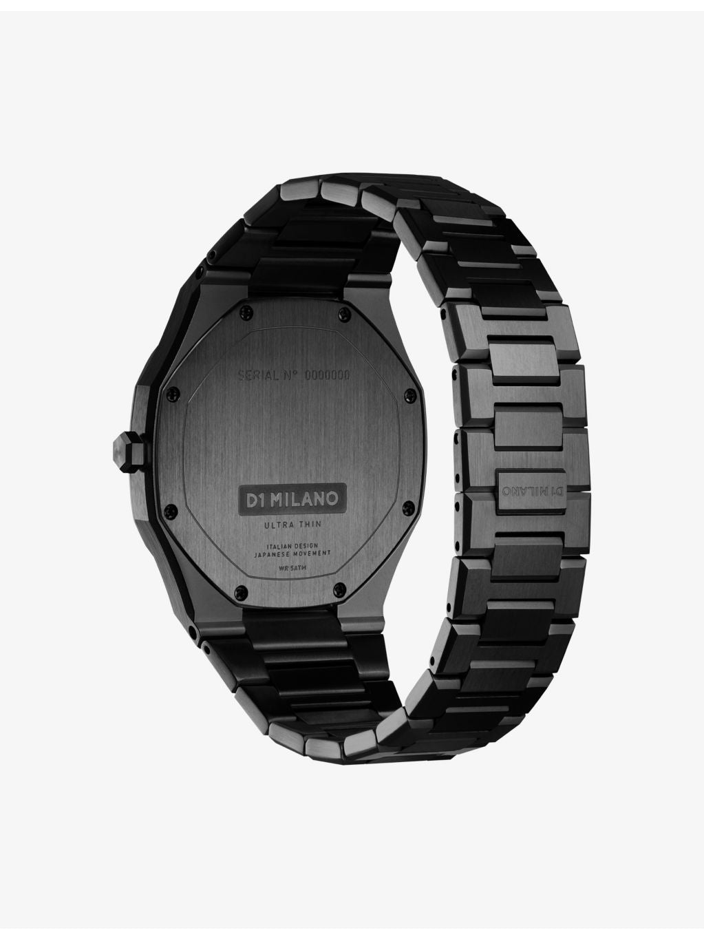 D1 Milano Black DLC ultra thin bracelet watch 40mm - British product