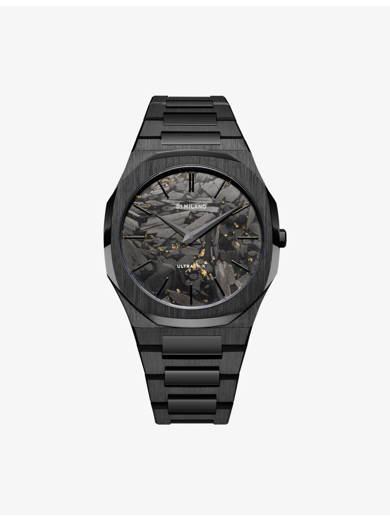 D1 Milano Black DLC ultra thin bracelet watch 40mm - British product