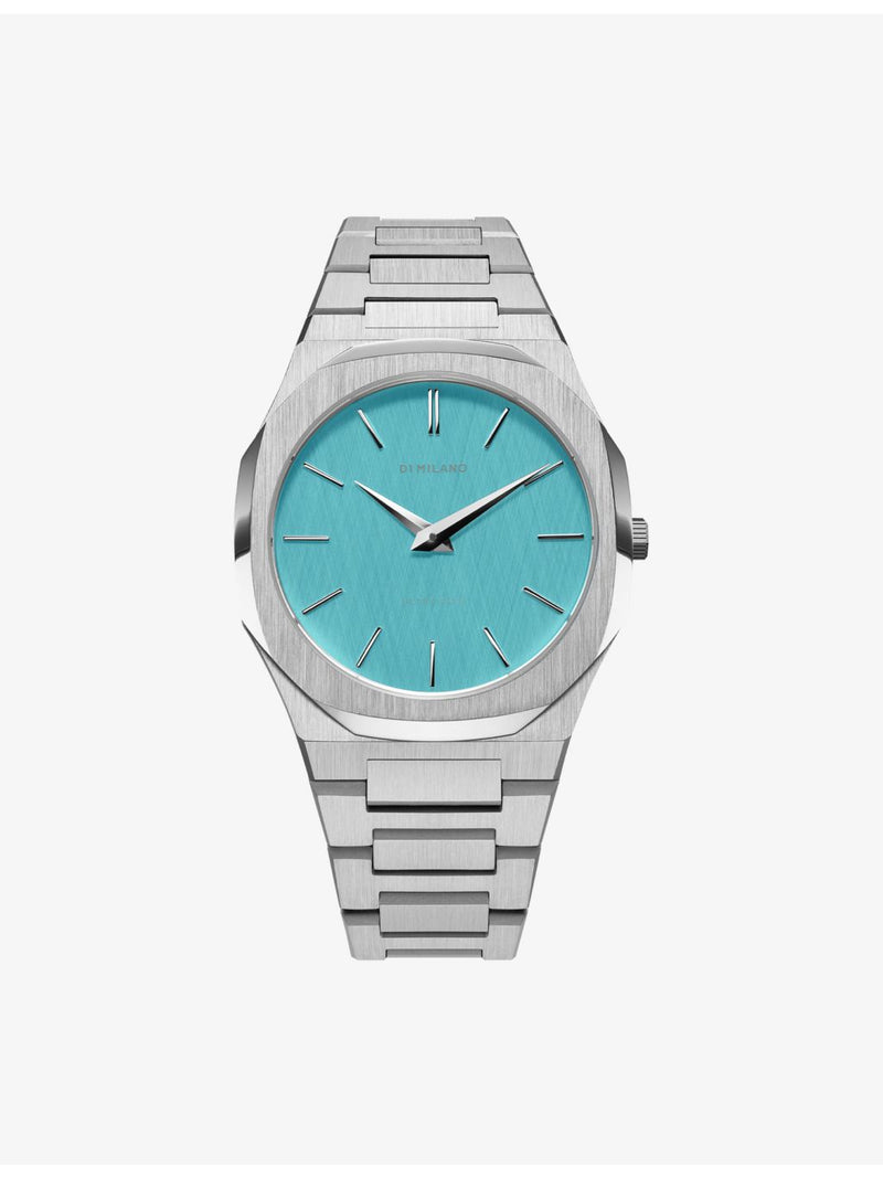 D1 Milano light blue ultra thin quartz watch 38mm, UK version