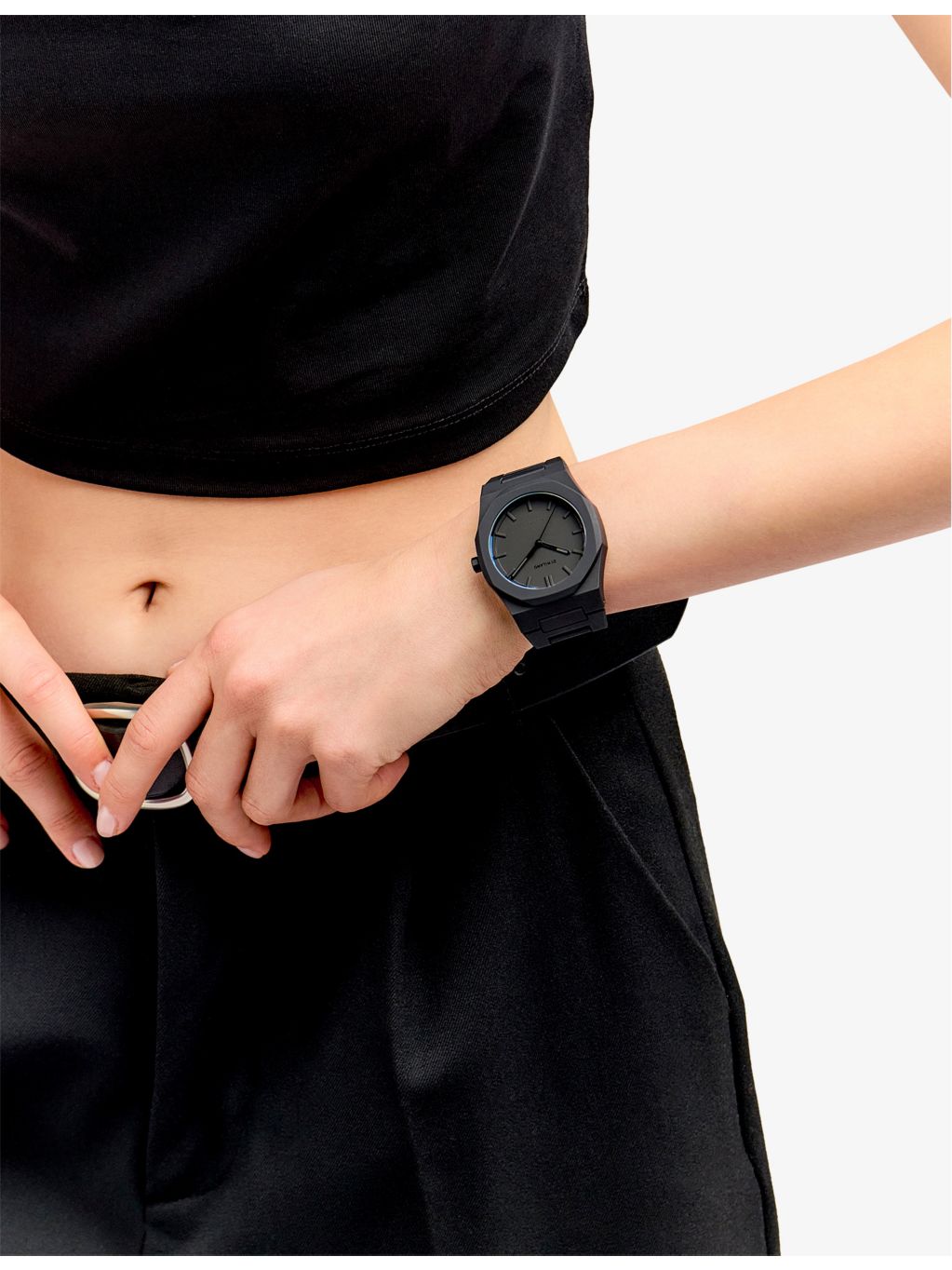 D1 Milano Shadow polycarbonate quartz watch 40.5mm - British product