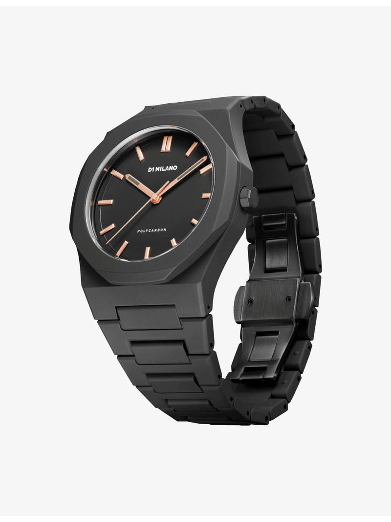 D1 Milano Polycarbon Dawn Light quartz watch 40.5mm (British brand)