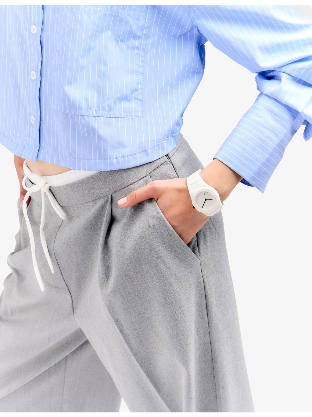D1 Milano Pure White ceramic watch 37mm, UK version