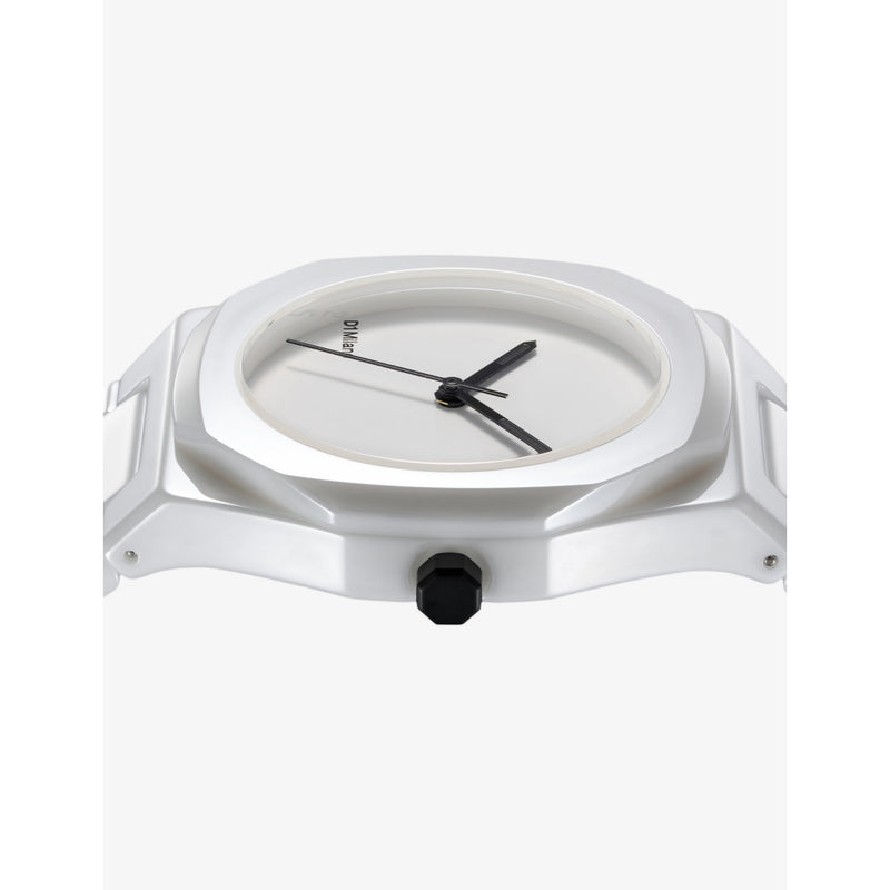 D1 Milano Pure White ceramic watch 37mm, UK version