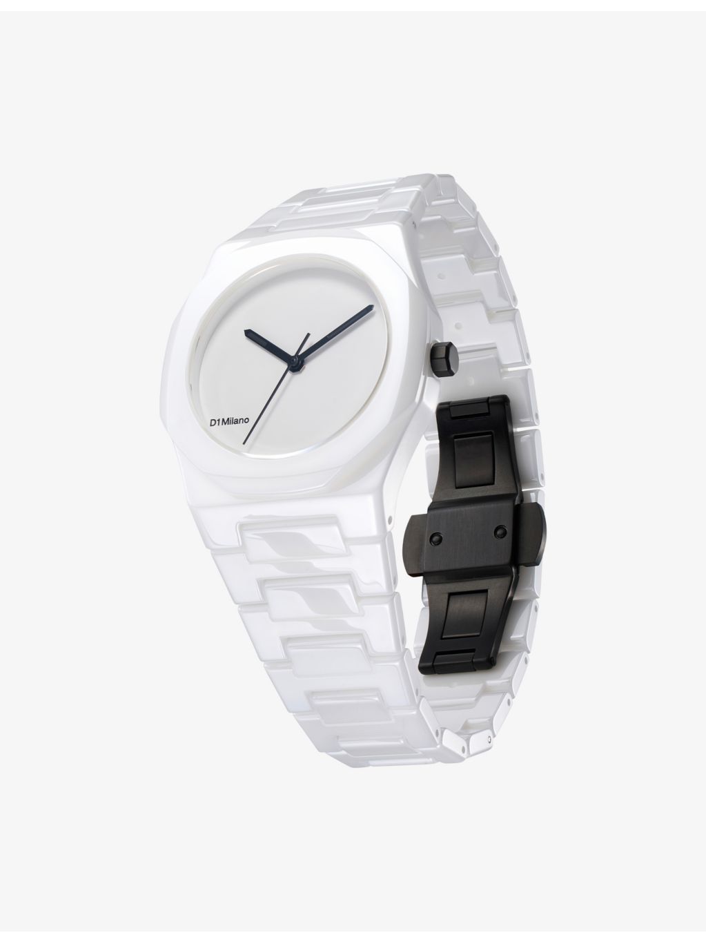D1 Milano Pure White ceramic watch 37mm, UK version