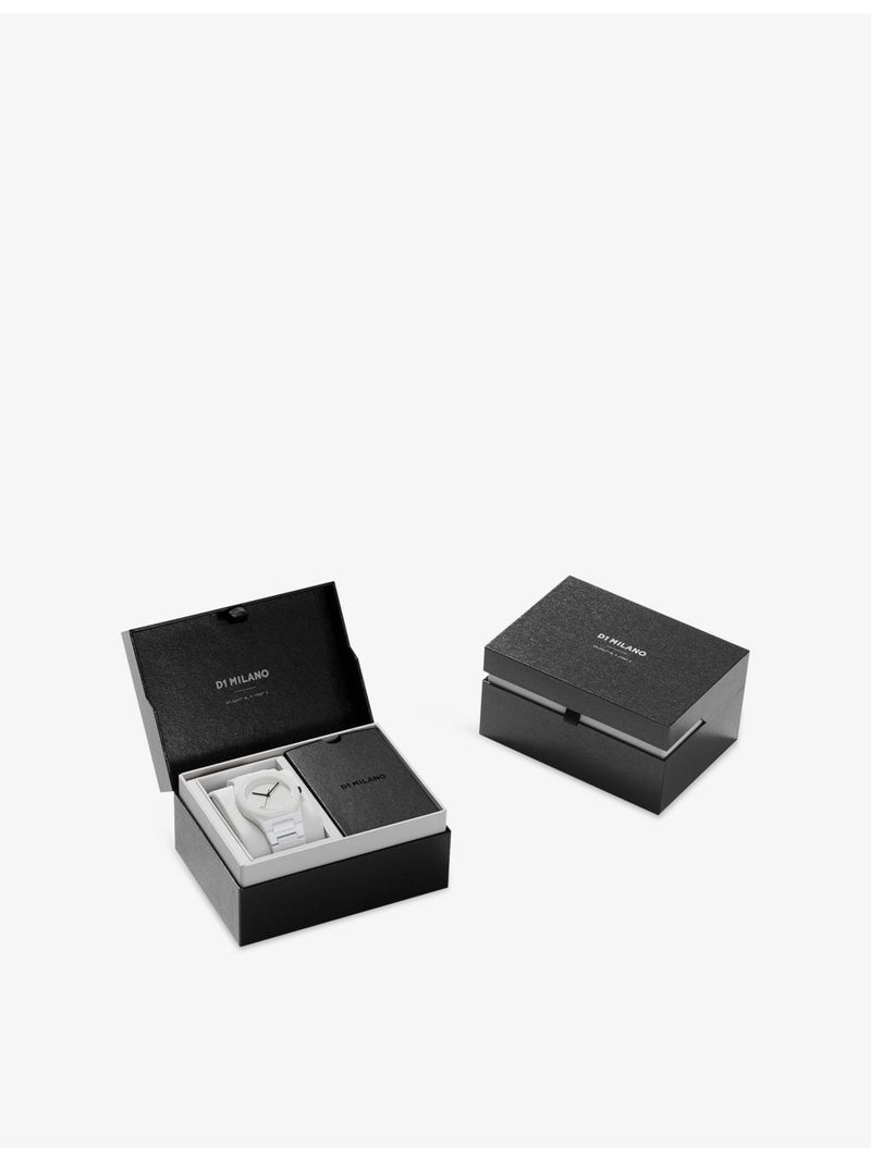 D1 Milano Pure White ceramic watch 37mm, UK version
