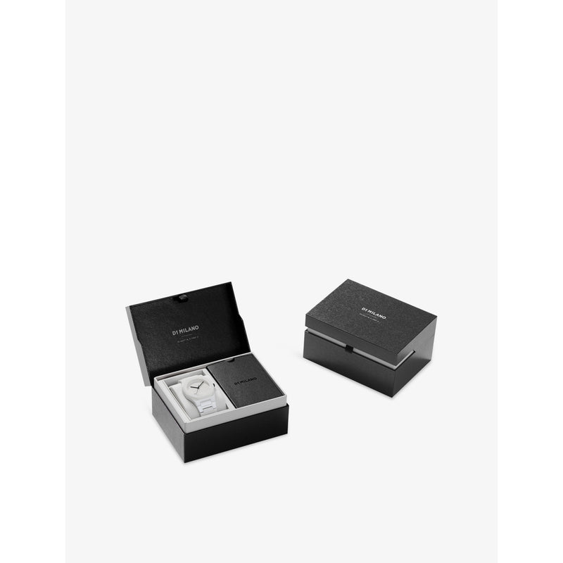 D1 Milano Pure White ceramic watch 37mm, UK version