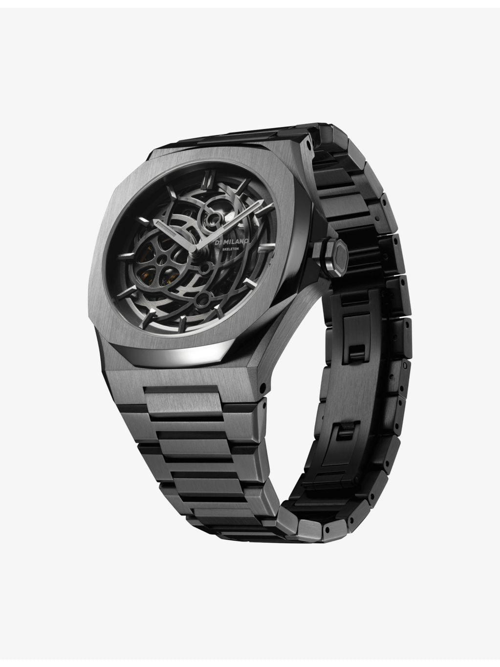 D1 Milano skeleton mechanical watch 41.5mm stainless steel - British product
