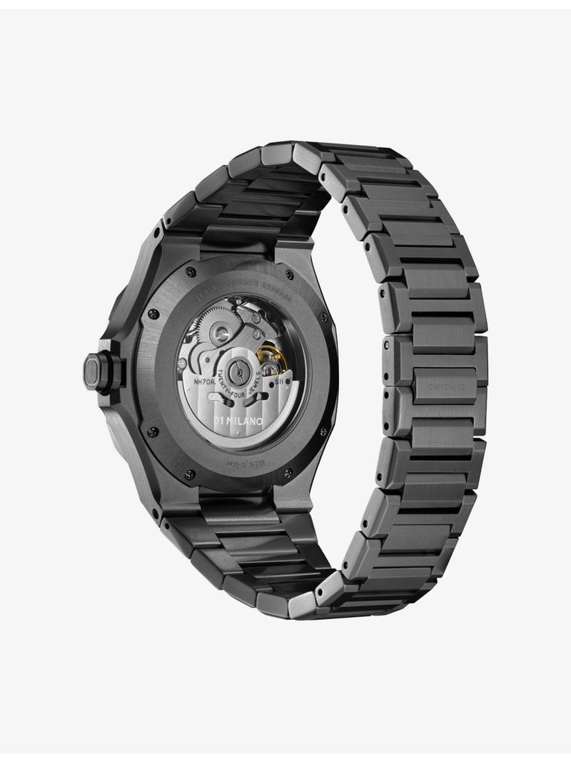 D1 Milano skeleton mechanical watch 41.5mm stainless steel - British product
