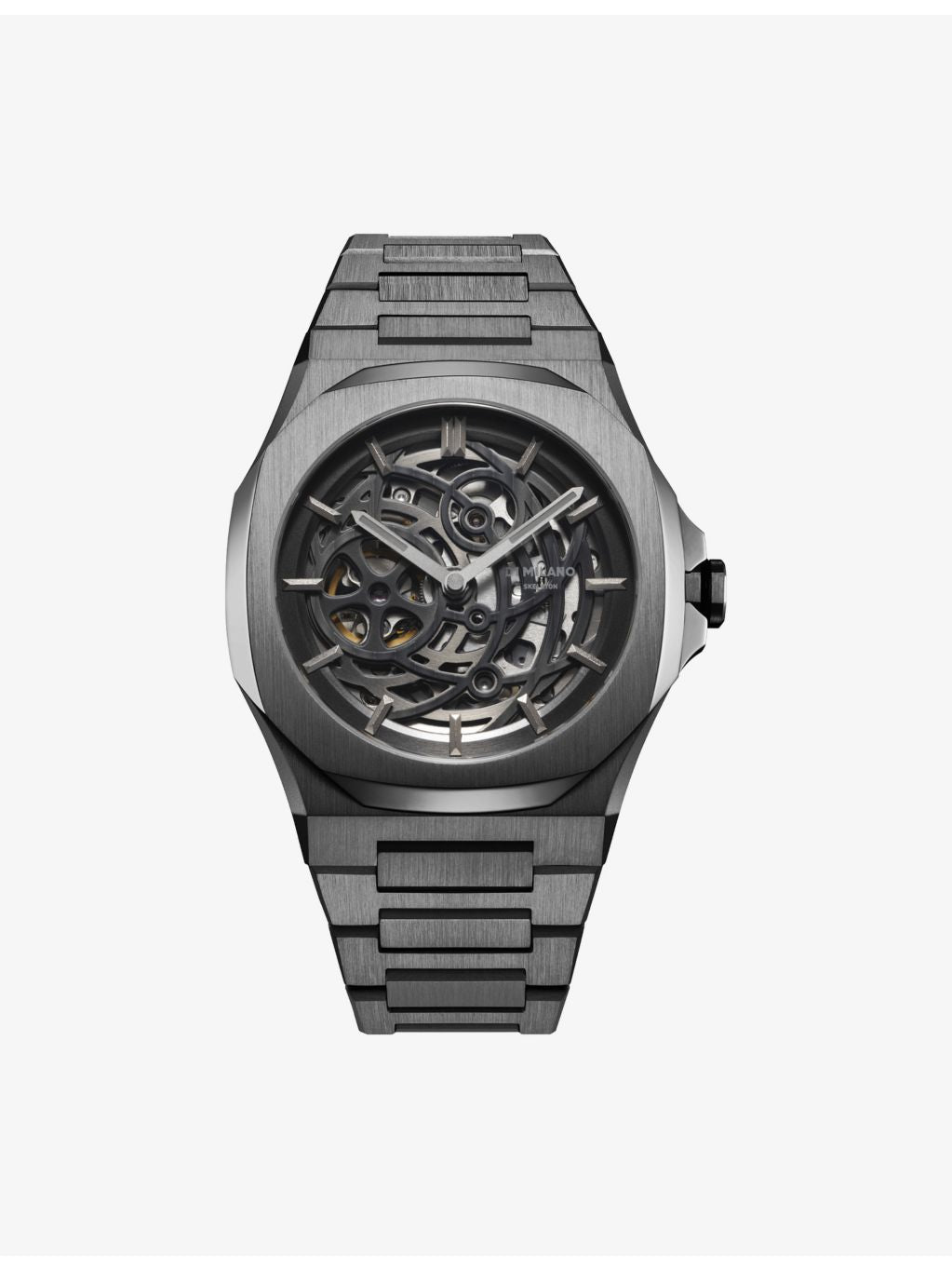 D1 Milano skeleton mechanical watch 41.5mm stainless steel - British product