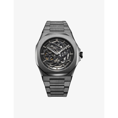 selfridges D1 Milano Skeleton Bracelet 41.5mm Stainless Steel Mechanical Watch- Buy online at McGrocer