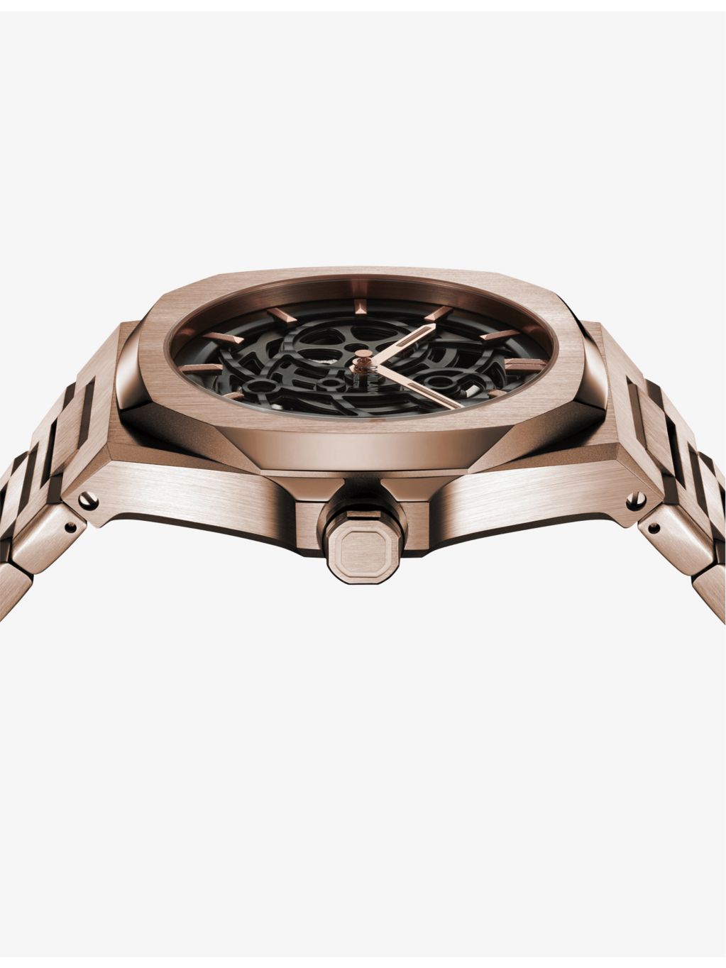 D1 Milano skeleton mechanical watch rose-gold 41.5mm - British product