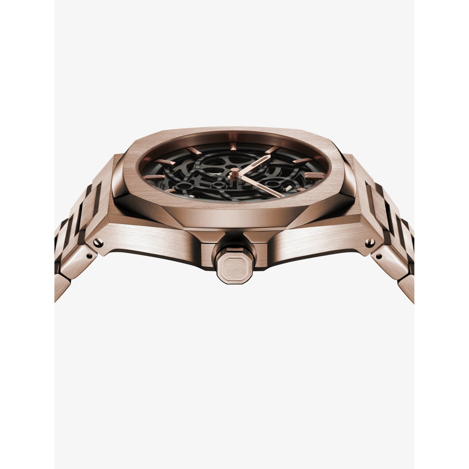 D1 Milano skeleton mechanical watch rose-gold 41.5mm - British product