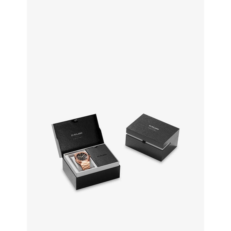 D1 Milano skeleton mechanical watch rose-gold 41.5mm - British product
